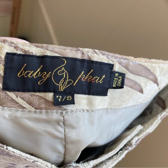 BABY PHAT GENUINE LEATHER TIGER PRINT WIDE LEG PANTS - Picture 12 of 12